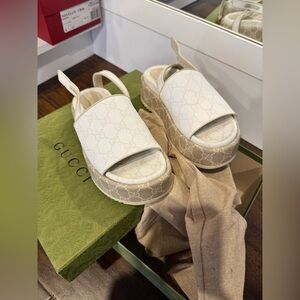 Gucci Women's White Platform Sandals